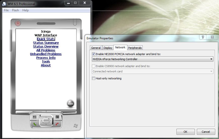Mobile Device Emulator Network Connectivity